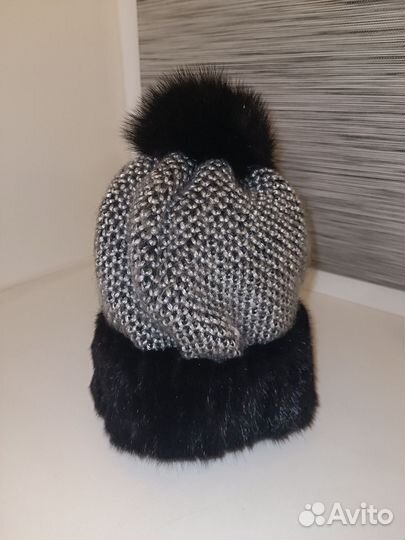 Шапка норковая и кролик