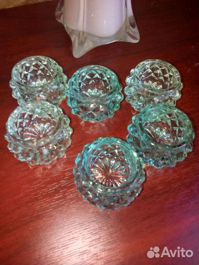 Старинные хрустальные икорницы, Ретро