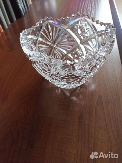 Ваза салатник конфетница хрусталь СССР Чехия