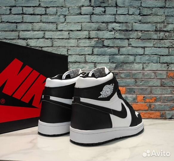 Кроссовки кожаные зимние Nike air Jordan retro 1