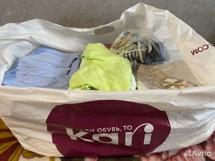 Огромный пакет вещей на мальчика новорожденного