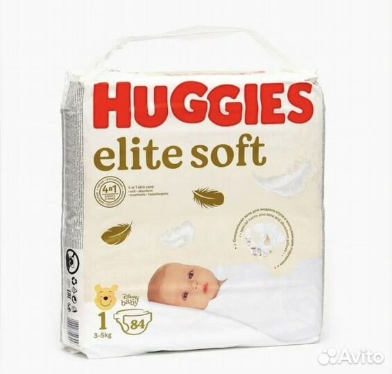 Подгузники huggies elite soft 1 (56 шт)