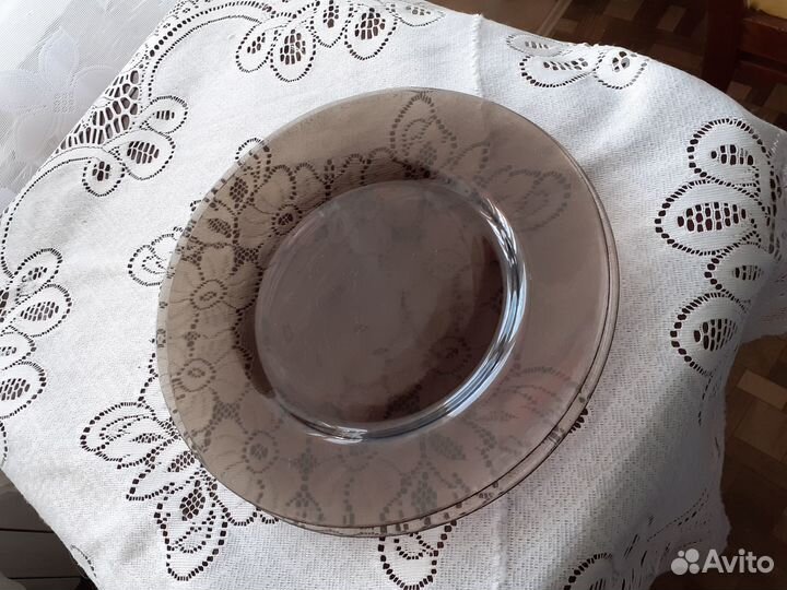 Тарелка стекло 8-9шт