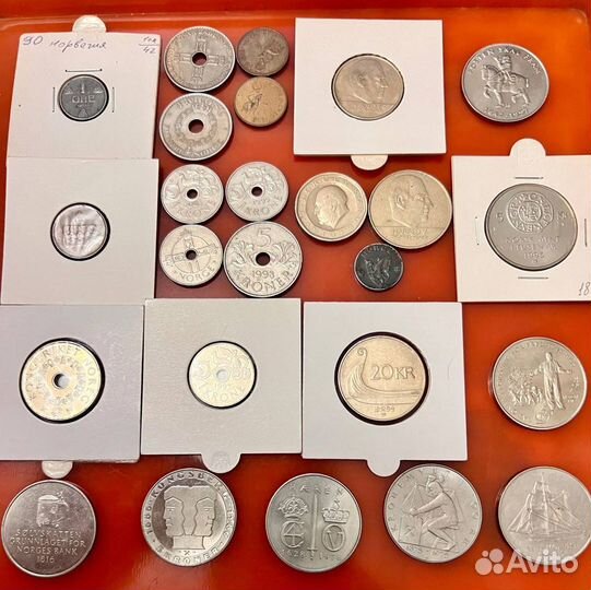 Монеты Норвегии регулярный чекан и юбилейные