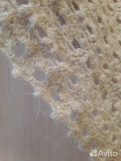 Шаль вязаная шерстяная ручная работа