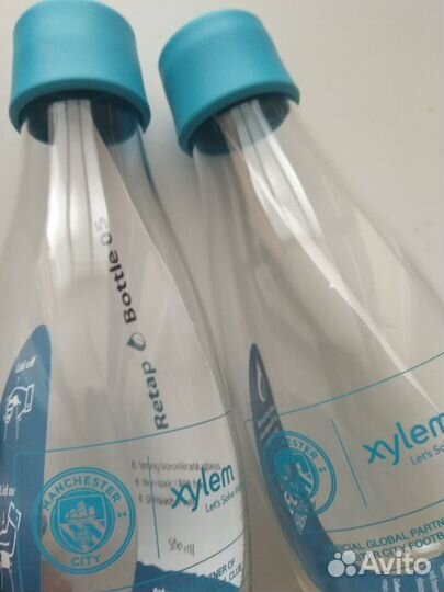 Бутылка для воды из пластика, стекла и алюминия