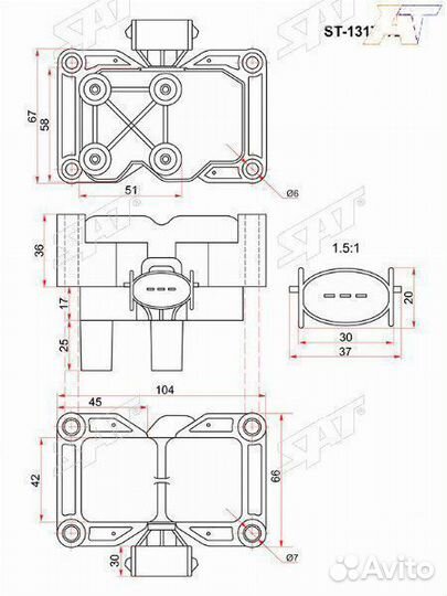 Катушка зажигания ford focus с 1998 по 2011 гг. (м