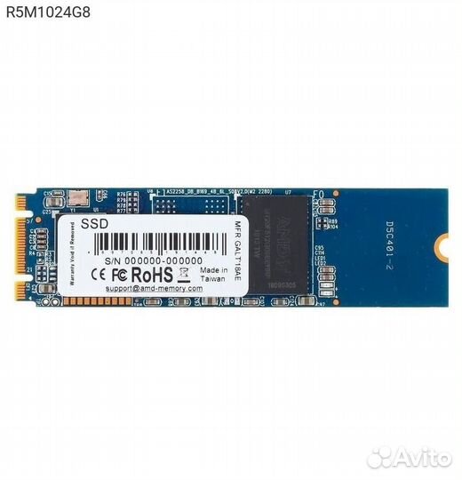 Диск SSD AMD Radeon R5 M.2 2280 1TB SATA III (6Gb
