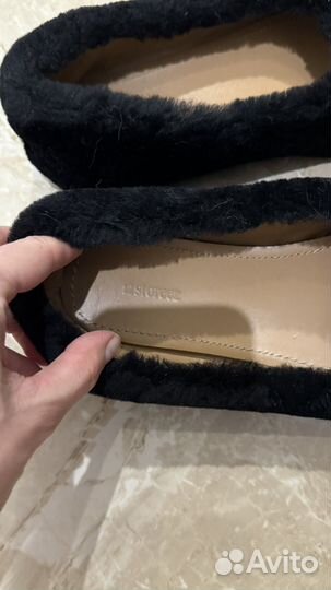 Меховые балетки