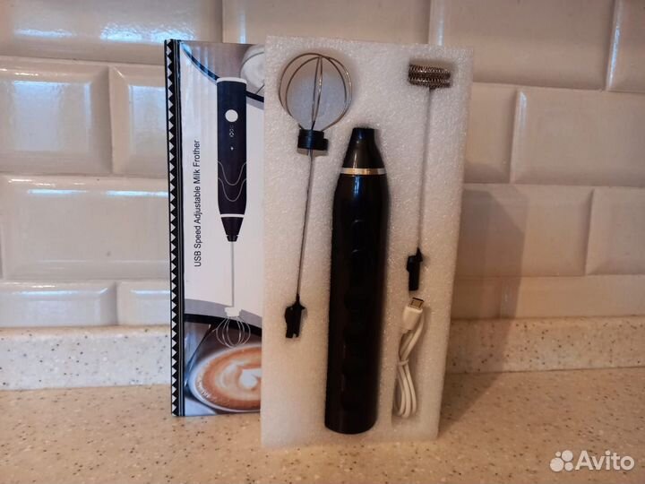 Капучинатор с 2 насадками блендер вспениватель