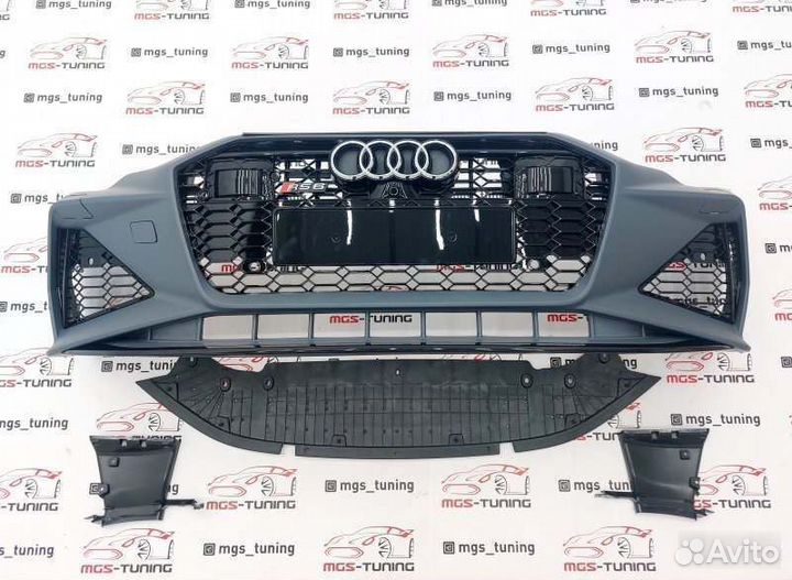 Передний бампер RS6 Audi A6 С8 2018+ Ауди А6 рс6