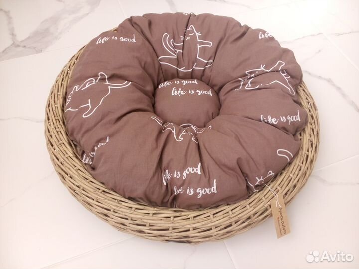 Лежанка для животных из ротанга