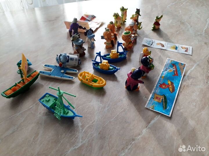 Киндер сюрприз 90-х Корабли, бегемоты, крокодилы