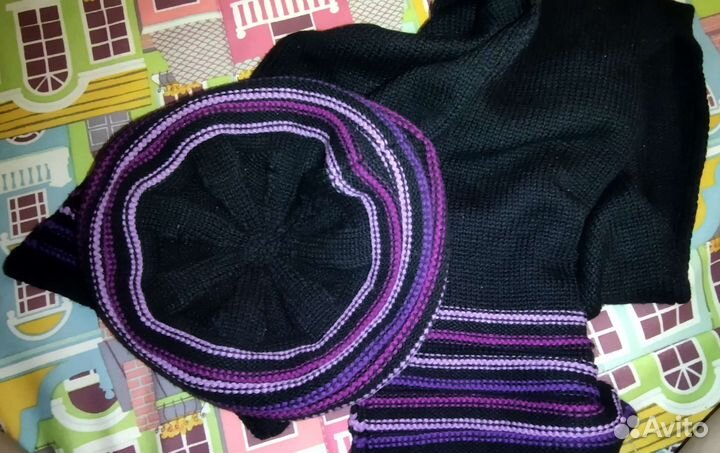 Комплект шапка-берет+шарф