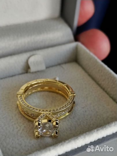 Кольцо Bvlgari трансформер серебро 925 пробы
