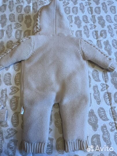 Комбинезон вязаный для новорожденных