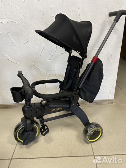 Складной трехколесный велосипед, черный