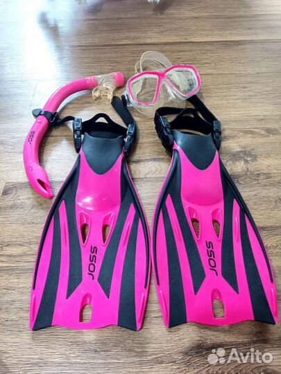 Ласты (32-34),трубка, маска для плавания (детские)