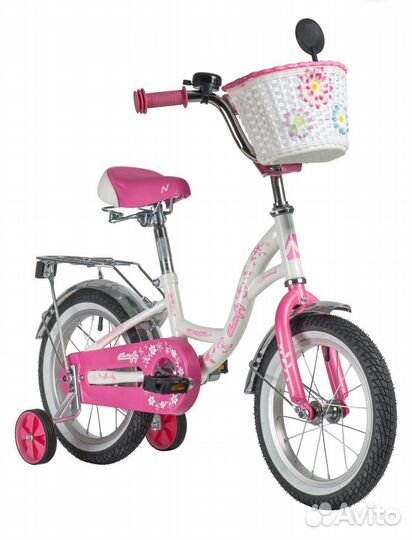 Детский велосипед novatrack butterfly 14 розовый