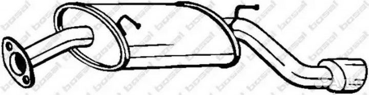 Глушитель задняя часть L chevrolet Сaptiva 2,0L D 06