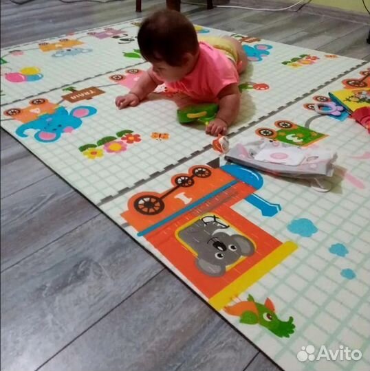 Детский коврик для ползания новый (заводской брак)