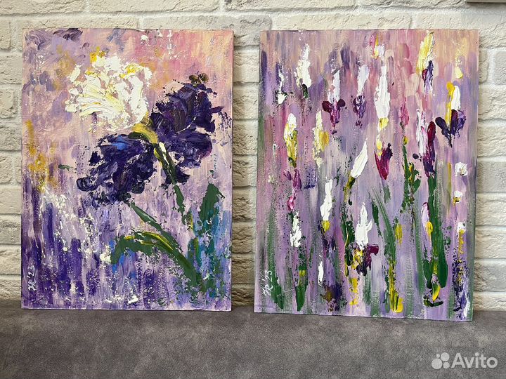 Картина ирисы пара