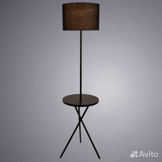 Торшер с полкой Arte Lamp Combo A2070PN-1BK