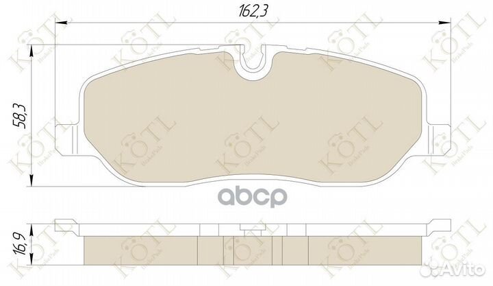 Тормозные колодки LR019618 1631KT kotl