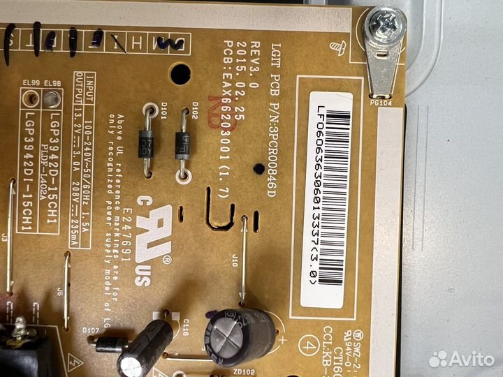 Разбор тв LG 42LF560V