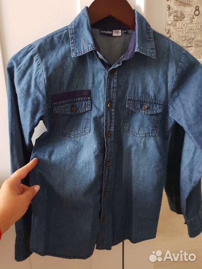Рубашка джинсовая р.134
