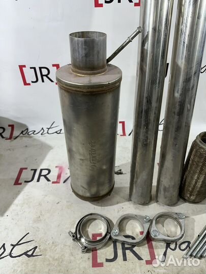 Выхлопная трасса 76мм. нержавеющая сталь