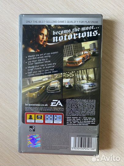 Диск Need for speed:most wanted на Sony PSP