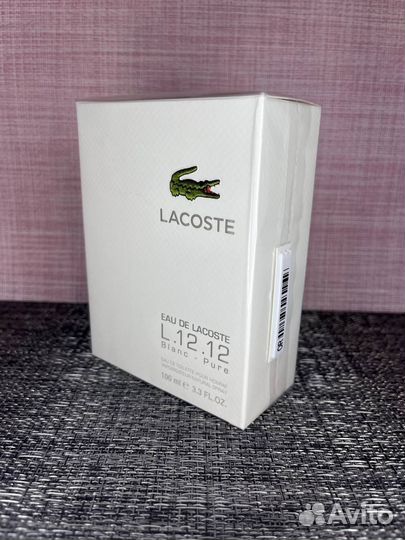 Духи мужские Lacoste L.12.12 Blanc – Pure (Euro)
