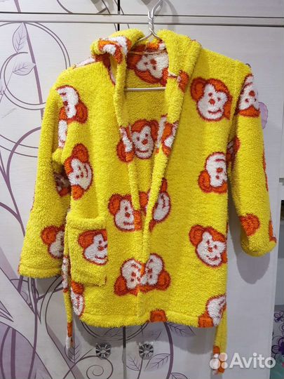 Халат банный детский с капюшоном