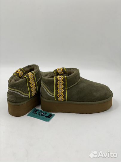 Ugg Classic Ultra Mini Braid Plarform Burnt Olive