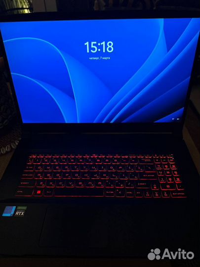 Игровой ноутбук MSI 17.3 i7. RTX 3060