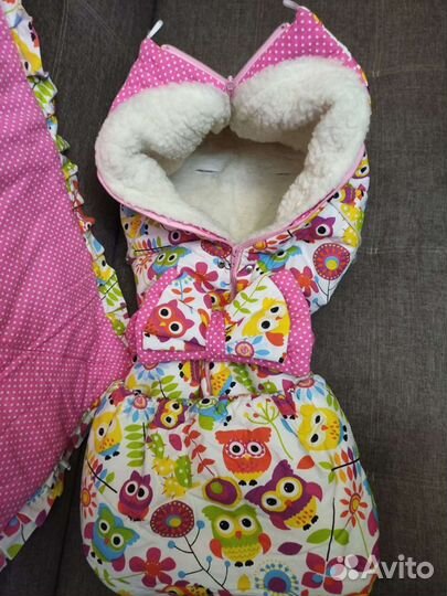 Конверт на выписку для девочки осень зима