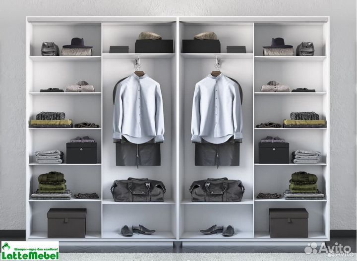 Шкаф 4х дверный бетон (2,8 метра)