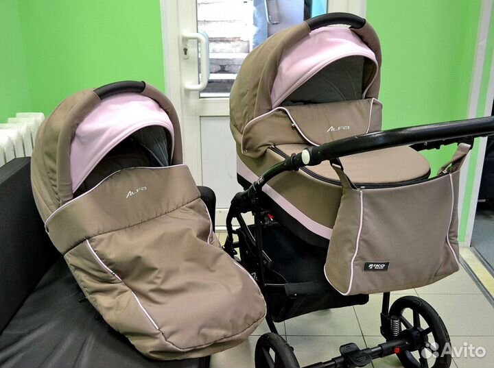 Коляска 2 в 1 Riko Basik Alfa Ecco