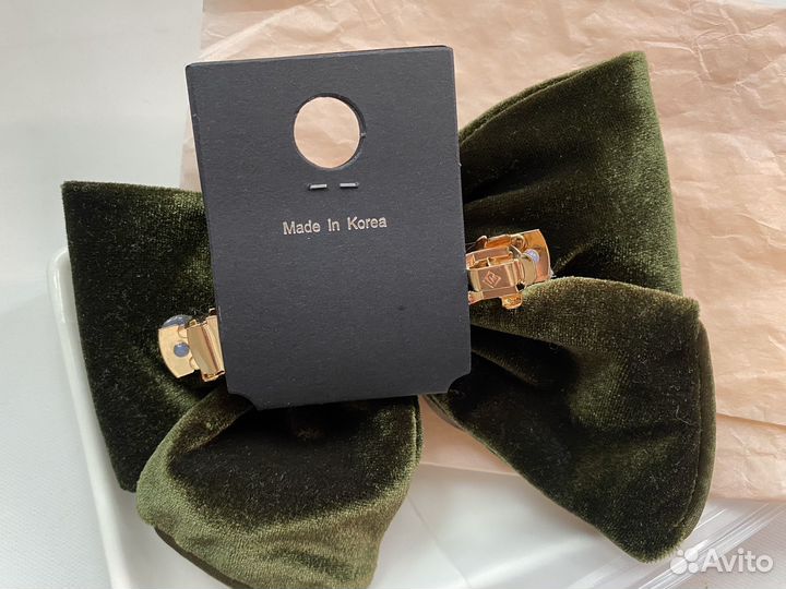 Бант бархатный для волос