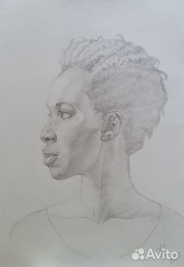 Портрет девушки в профиль