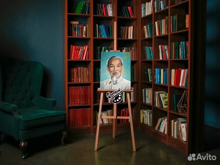 Портрет Хо ши мин на холсте 40х50см