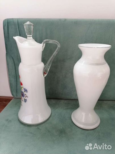 Ваза цветное стекло СССР