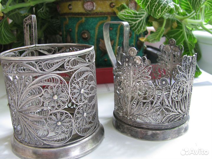 Подстаканники мельхиоровые