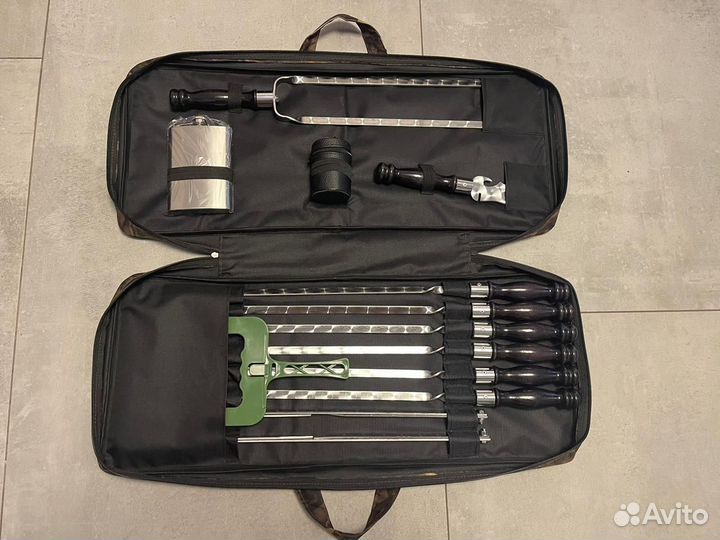 Набор шашлычный походный в чехле