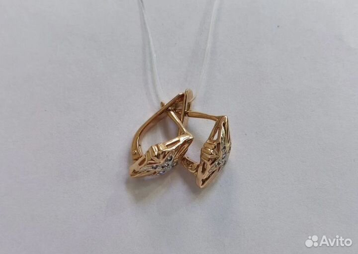 Золотые серьги 585