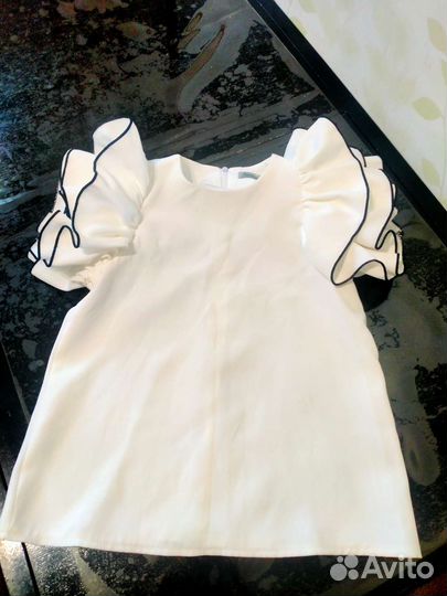 Нарядная белая блузка для девочек140-146