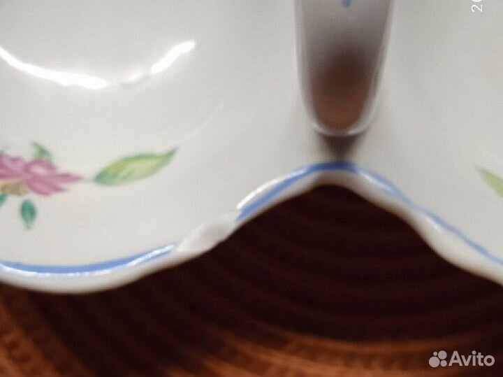 Соусник двойной, фарфор Дулево 1956г