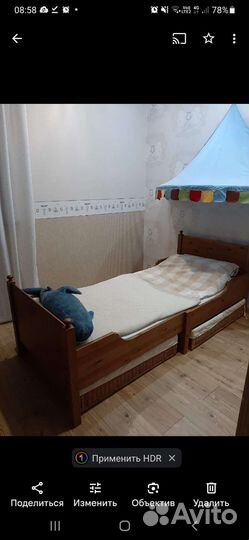 Детская кровать IKEA раздвижная лексвик