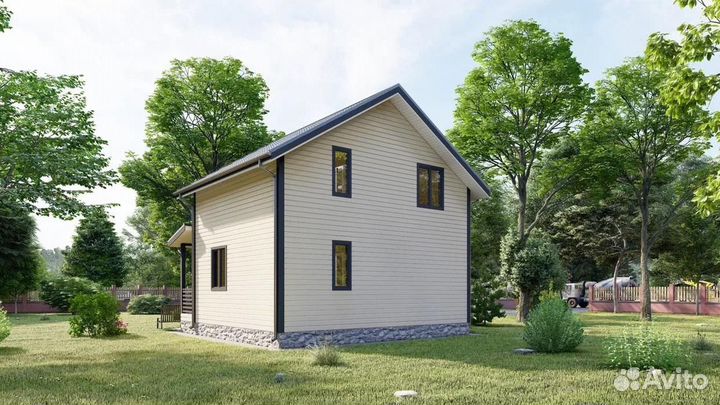 Каркасный дом 8х7,5